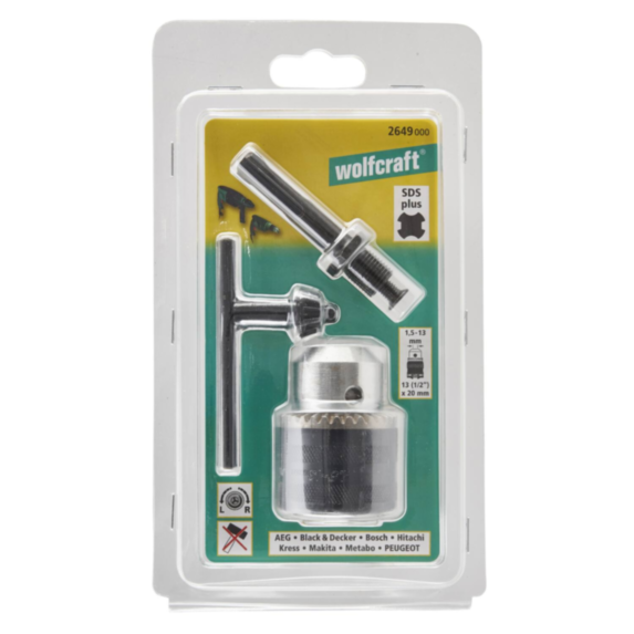 Mandrin + adaptateur SDS pour perforateur - WOLFCRAFT