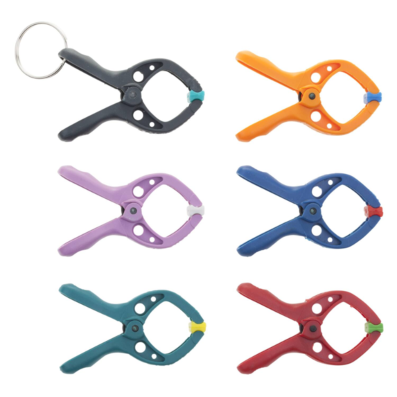 Lot de pinces à ressort Microfix S plastique 20,6x3x1,6cm multicolore - WOLFCRAFT