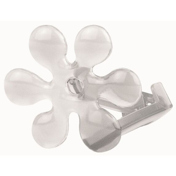 Pince nappe fleur transparente x4