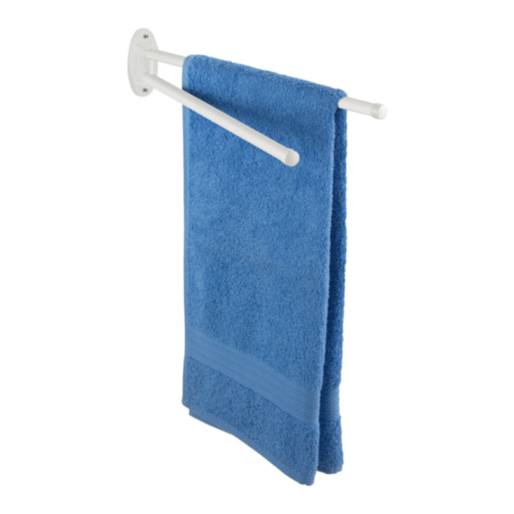 Porte-serviettes à barres blanc Basic - WENKO
