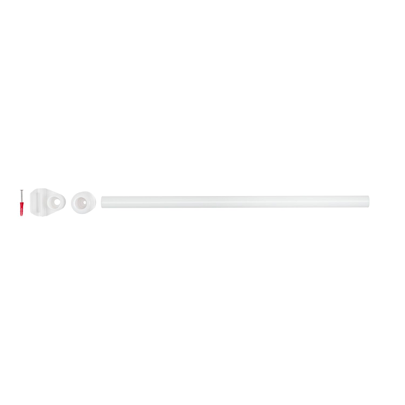 Support universel barre de douche 57cm blanc