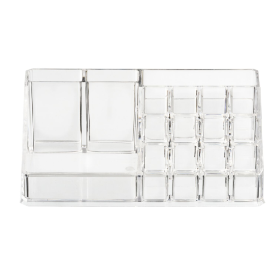 Organisateur maquillage 16 cases plastique transparent - WENKO