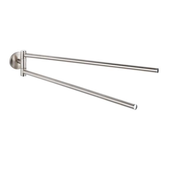 Porte-serviettes Cuba 2 barres mobiles inox chromé mat - WENKO