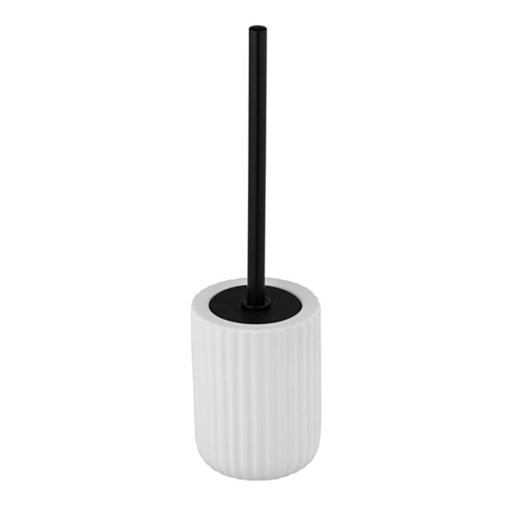 Brosse WC Belluno céramique/acier inox blanc
