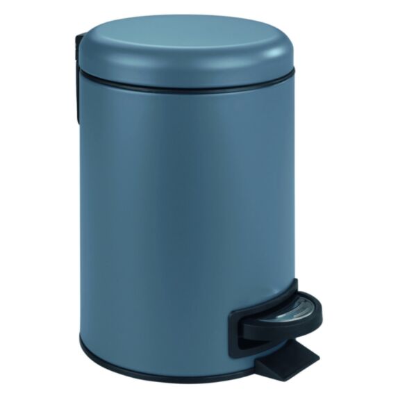Poubelle à pédale Leman Slate Blue 3L - WENKO