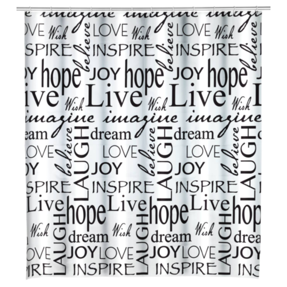 Rideau de douche Live multicolore 180x200cm