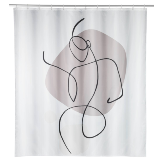 Rideau de douche 180x200cm polyester recyclé - WENKO