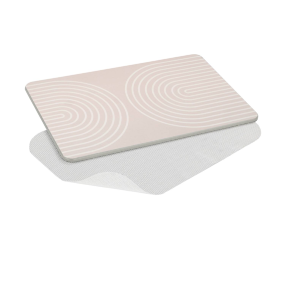 Tapis de bain Nazca 60x39cm terre diatomée gris clair