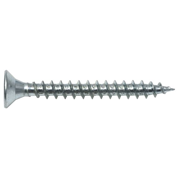 Vis bois et panneaux, tête fraisée, PZ, 5 x 30, filetage total, acier zingué