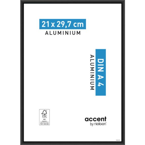 Cadre photo Accent Aluminium Noir 21x29,7cm - NIELSEN