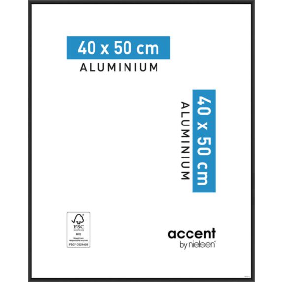 Cadre photo Accent Aluminium Noir 40x50cm - NIELSEN