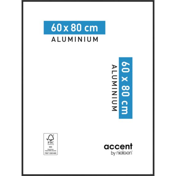 Cadre photo Accent Aluminium Noir 60x80cm - NIELSEN