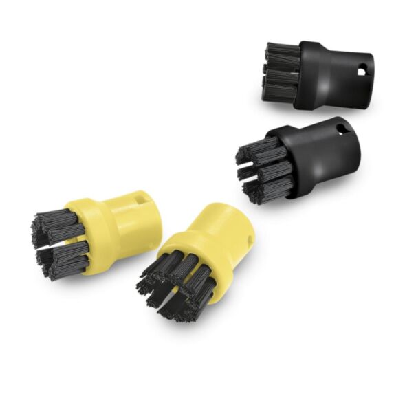 Set de brosses rondes 20x12,5cm noires et jaunes 4 pièces - KARCHER