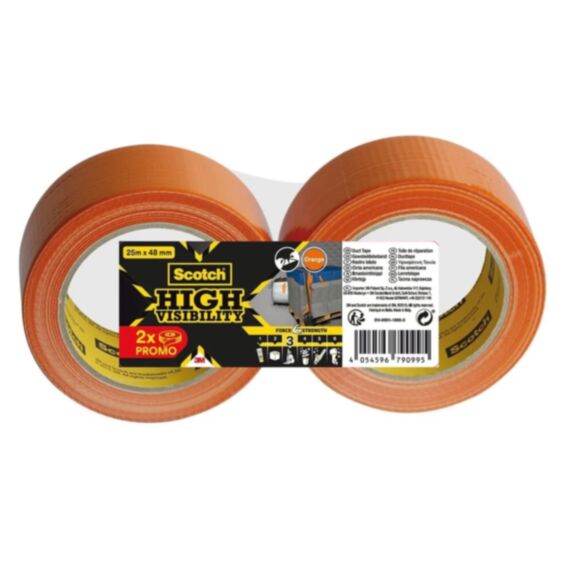 2 toiles de réparation High Visibility 48mx25mm orange - SCOTCH