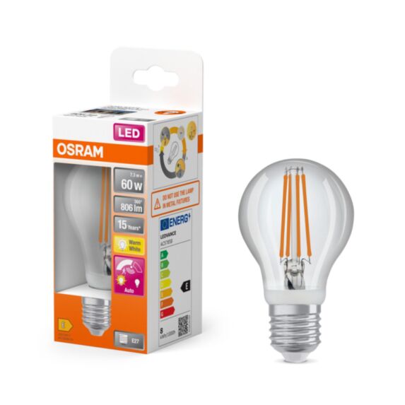 Ampoule LED STAR+ E27 A60 7,3W Blanc chaud - OSRAM