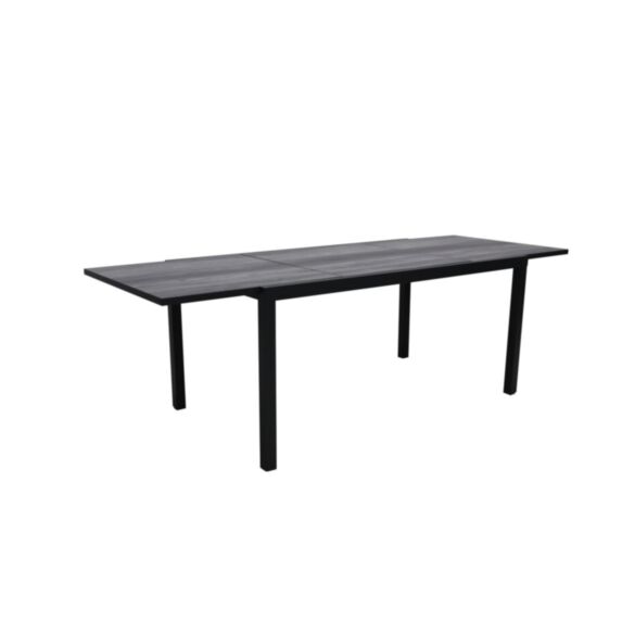 Table de jardin extensible Valentine aluminium gris 6 à 8 personnes 160-240x90x75cm - MB LOG