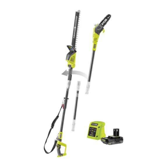 Combo Perche 2-en-1 élagueur 18V + taille-haies - RYOBI