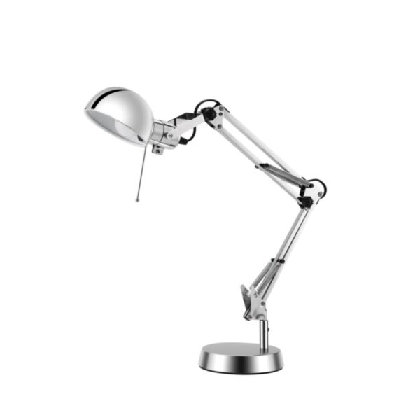 Lampe de bureau Bakossi E14 IP20 argent - GOODHOME