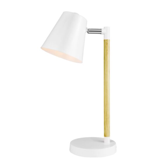 Lampe à poser Mulanje E14 IP20 blanc bois - GOODHOME