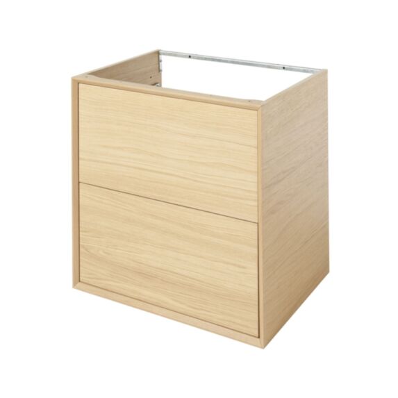 Meuble sous vasque à suspendre Avela placage chêne 60cm - GOODHOME