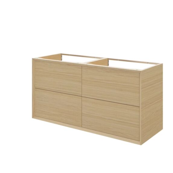 Meuble sous vasque à suspendre Avela placage chêne 120cm - GOODHOME
