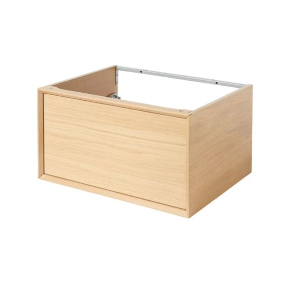Meuble sous vasque 1 tiroir à suspendre Avela placage chêne 60cm - GOODHOME