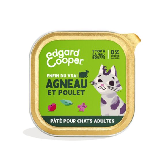 Barquette chat Agneau&Poulet 85g - EDGARD COOPER