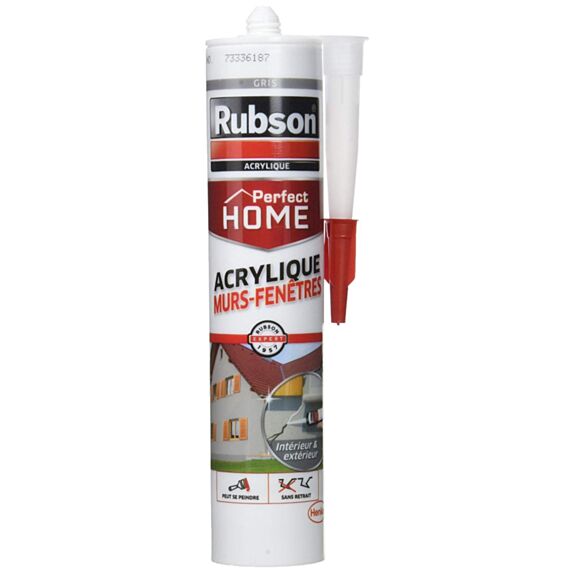 Mastic Murs & Fenêtres gris 280 mL - RUBSON