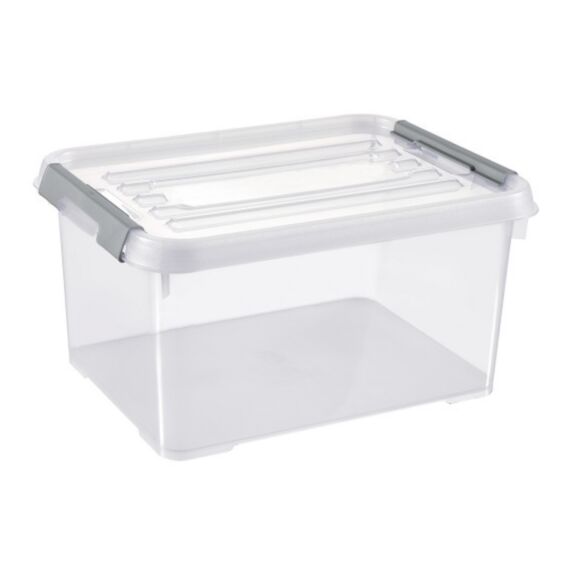 Boite de rangement Handy Box plus 15L - clips gris avec couvercle - CURVER