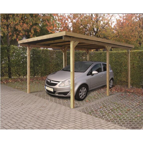 Carport en bois 3x5m avec poteaux 9cm autoclave - SOLID