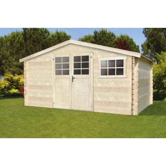 Abri de jardin P89491 en madriers de 34mm - SOLID INITIA