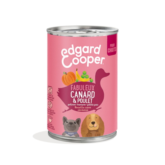 Boîte Canard & Poulet sans céréales pour chiots 400g - EDGARD COOPER
