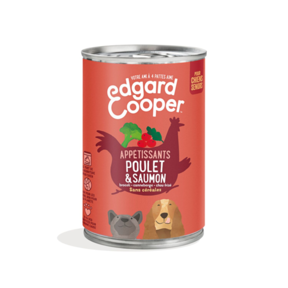 Alimentation pour pour chien seniors Poulet/Saumon sans céréales - EDGARD & COOPER
