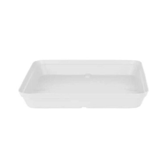 Soucoupe capri carrée 40cm blanc