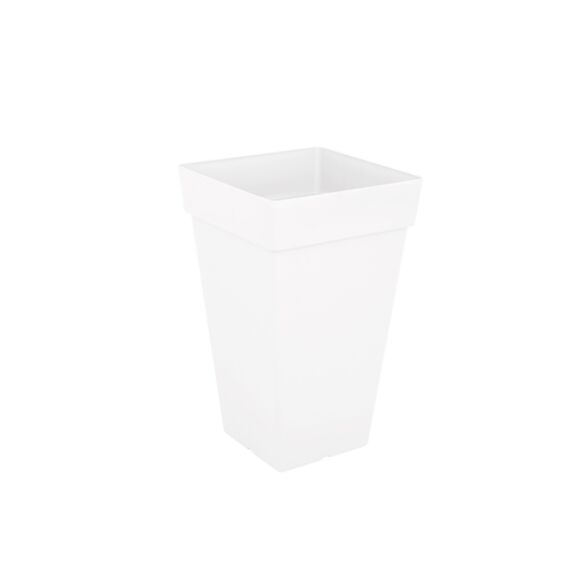 POT CAPRI CARRE HAUT 50CM BLANC