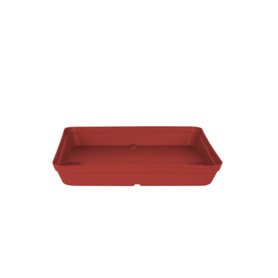 SOUCOUPE CARREE CAPRI 35CM ROUGE FONCE