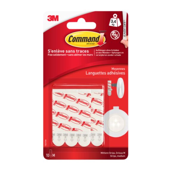 10 languettes standard MM - 3M COMMAND