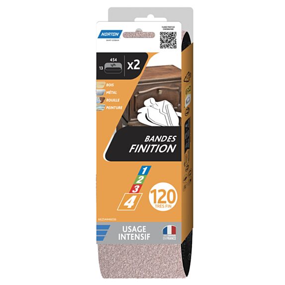 Bandes 13x454mm grain 120 x2 - NORTON