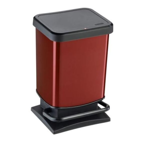 Poubelle à pédale Paso 40L rouge - SUNDIS