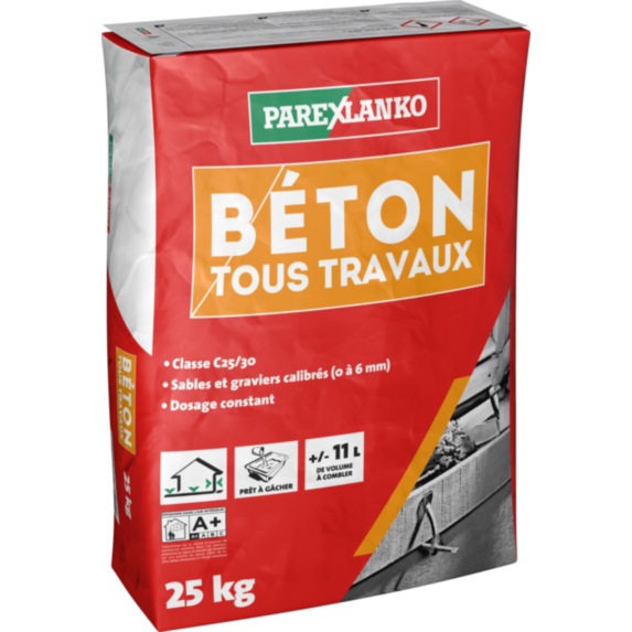 Béton tous travaux sac 25kg - PAREXLANKO