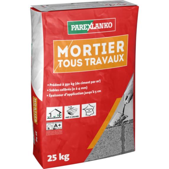 Mortier tous travaux sac 25kg - PAREXLANKO