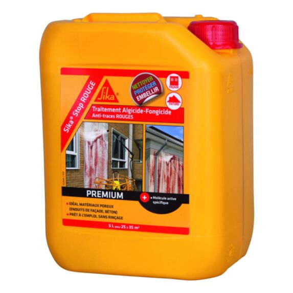 Traitement Sika® Stop Algicide-Fongicide Anti-traces Rouges 5L - SIKA