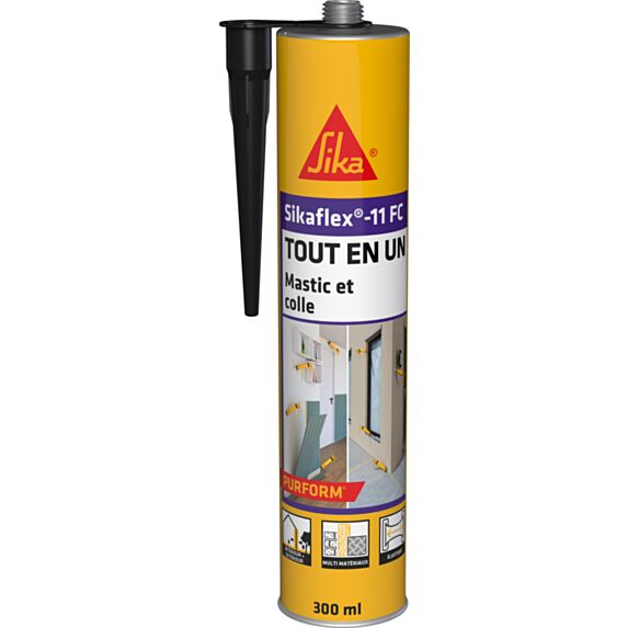 Mastic Colle Tout en Un Sikaflex® 11 FC 300ml Noir - SIKA