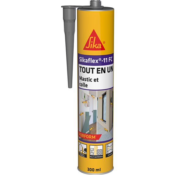 Mastic Colle Tout en Un Sikaflex® 11 FC 300ml Gris - SIKA