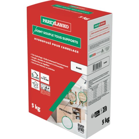 Joint souple tous supports blanc 5kg - PAREXLANKO