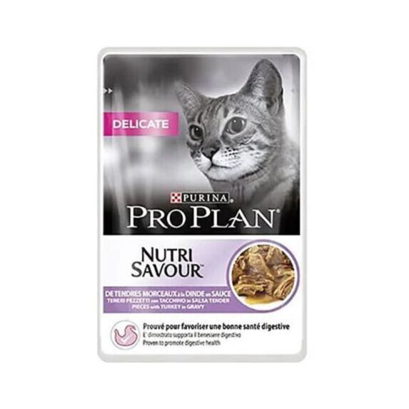 Pâtée Chat Delicate à la Dinde 85gr - PRO PLAN NUTRISAVOUR