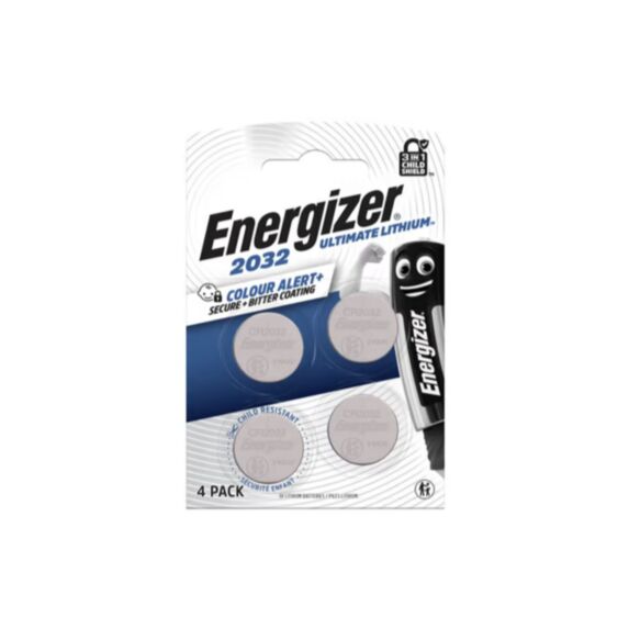 Pile CR2032 lithium 3V Ø20mmx3,2mm bleu 4 pack - ENERGIZER
