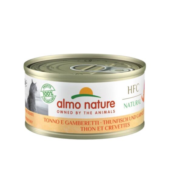 Pâtée chat HFC Natural thon/crevettes 70gr - ALMO NATURE