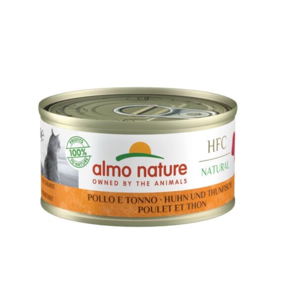 Pâtée chat HFC Natural poulet/thon 70gr - ALMO NATURE