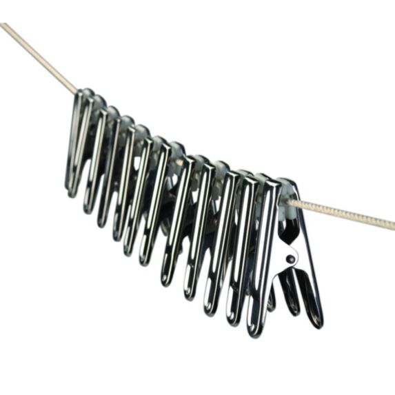 Pince à linge 12 pièces inox - METALTEX